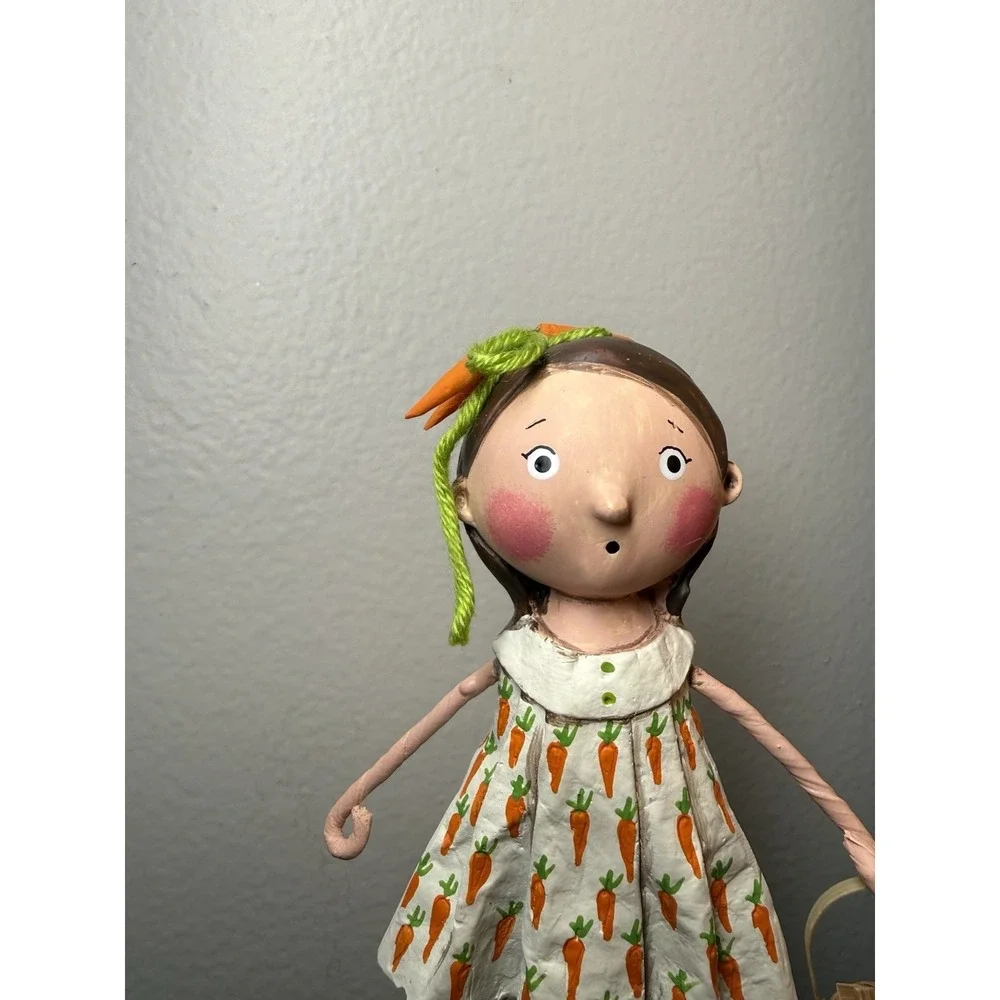 Chrissy Carrot Lori Mitchell ESC Trading Easter Girl Figurine Basket Retired HTF